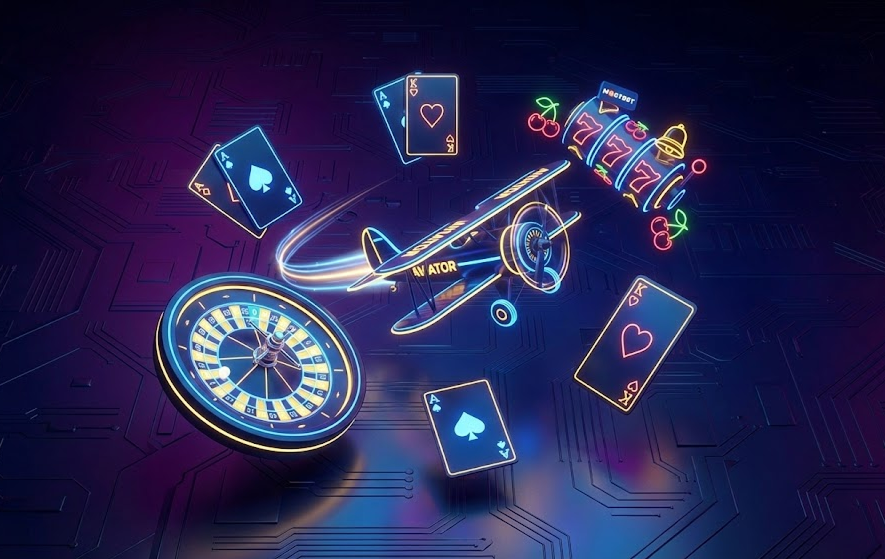 Mostbet platformasında mövcud olan populyar kazino oyunlarının kollajı